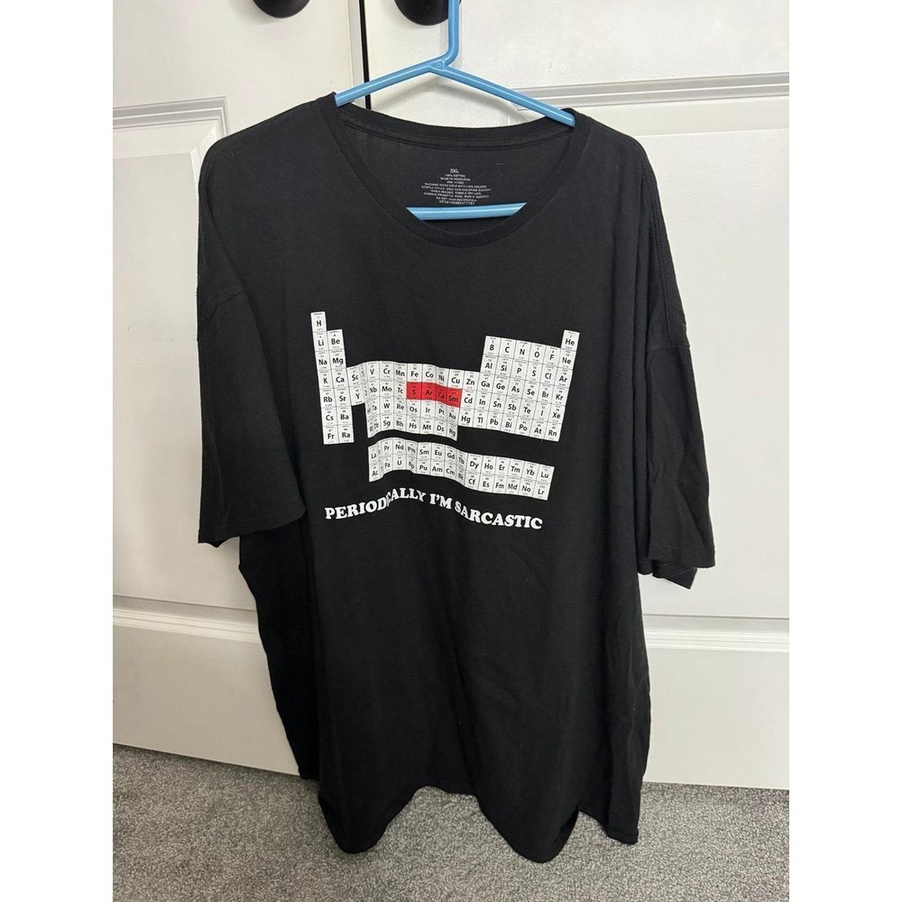 Mens Periodically I'm Sarcastic Graphic T-Shirt Black Size 3XL Short Sleeve